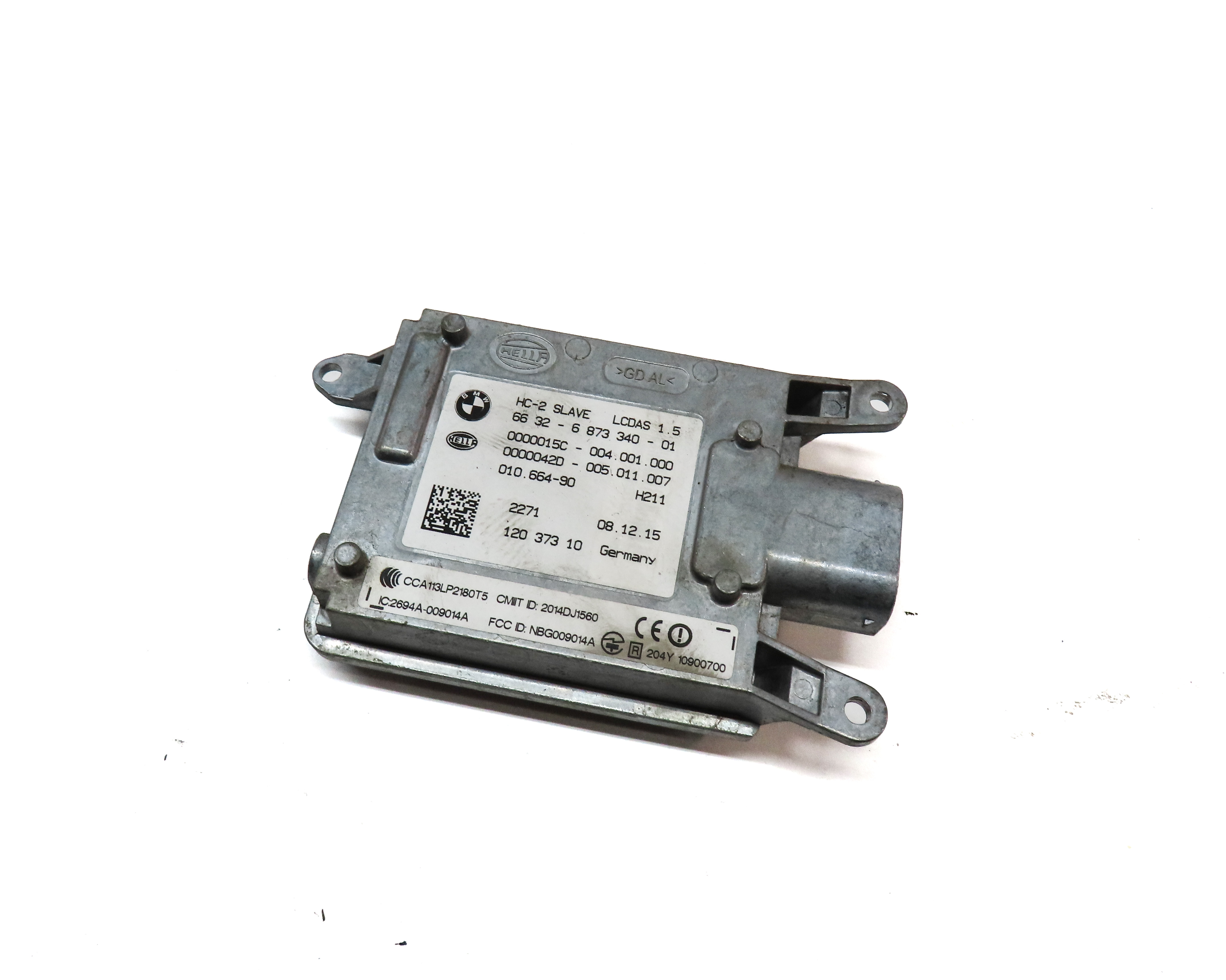 14 BMW 750Li (F01) REAR LEFT DRIVER BLIND SPOT ASSIST RADAR SENSOR MODULE SLAVE — exact item pictured